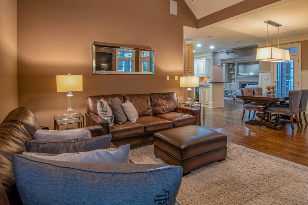 Living room with antique decor